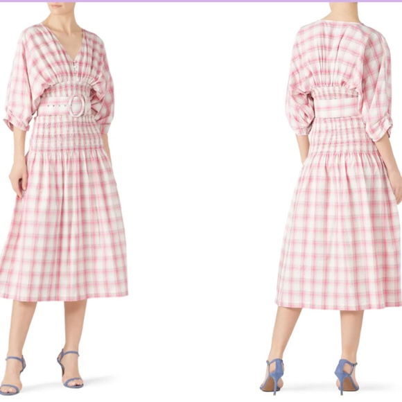 Nicholas  Smocked Panel Dress pink - Picture 2 of 9